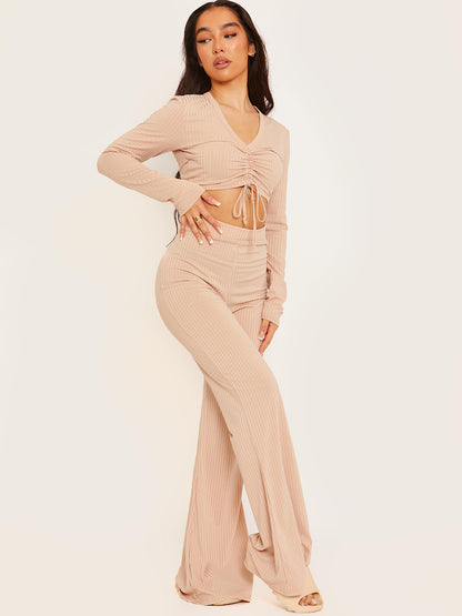 Take It Easy Crop Top and Trouser Co-Ord